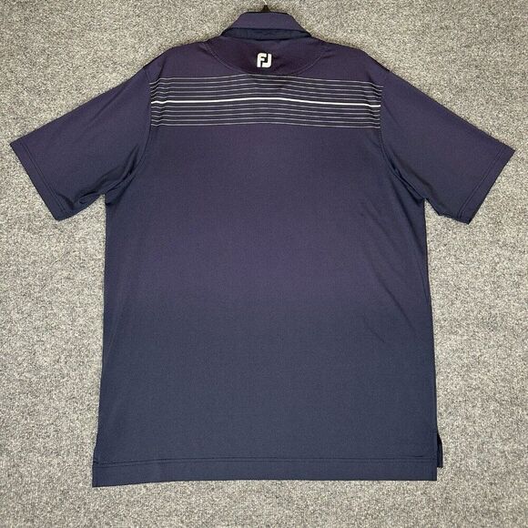 Footjoy Polo Shirt Mens XL Blue Athletic Fit Performance Golf Short Sleeve Adult - Picture 4 of 6